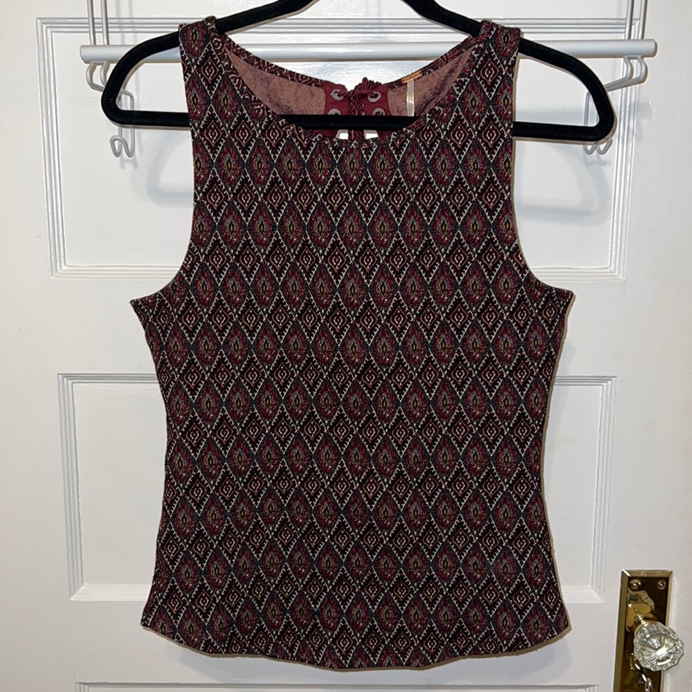 Free People diamond pattern top EUC | Size M